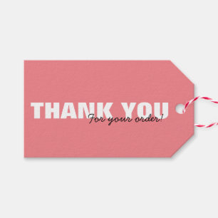 Modern Roze Hartelijk dank voor uw Orde Hangen Cadeaulabel