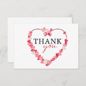 Modern Roze Harten Baby shower Bedankkaart (Voorkant / Achterkant)