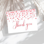 Modern Roze Harten Baby shower Bedankkaart