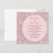 Modern roze harten bruiloft kaart (Voorkant / Achterkant)