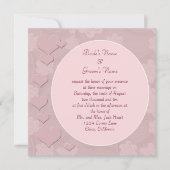 Modern roze harten bruiloft kaart (Voorkant)