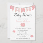 Modern Roze Heart Baby Girl Baby shower (Voorkant)