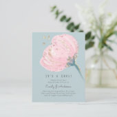 Modern roze heeft een meisje Baby shower Briefkaart (Staand voorkant)