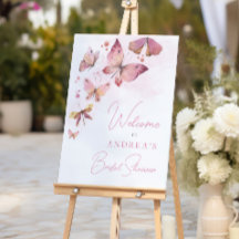 Modern roze Hij geeft me vlinders Vrijgezellenfees