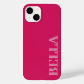 Modern roze initiaal minimaal hedendaags Case-Mate iPhone case (Achterkant)