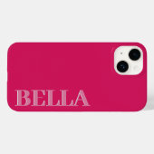 Modern roze initiaal minimaal hedendaags Case-Mate iPhone case (Achterkant (horizontaal))