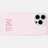 Modern Roze Initiaal Monogram Case-Mate iPhone Case (Achterkant (horizontaal))