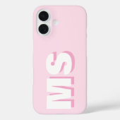 Modern Roze Initiaal Monogram Case-Mate iPhone Case (Achterkant)