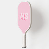 Modern Roze Initiaal Monogram Pickleball Paddle (Links)
