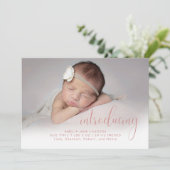 Modern Roze introduceert foto's met een eenvoudige Aankondiging (Staand voorkant)