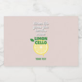  Modern Roze Italiaans Citroen Limoncello Likeurfles Etiket (Enkel label)