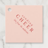 Modern Roze Kerst Geschenk Labels (Voorkant)