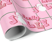Modern roze kerstinpakpapier cadeaupapier (Rol Hoek)