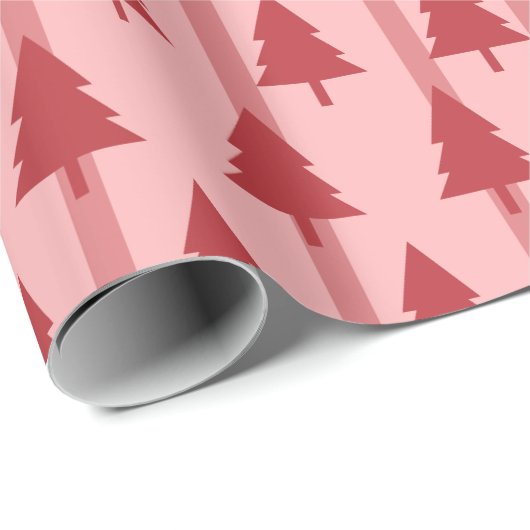 Modern roze kerstinpakpapier cadeaupapier (Rol Hoek)