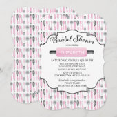 Modern Roze Keukenbridal Shower Kaart (Voorkant / Achterkant)