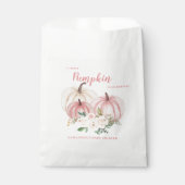 Modern roze klein pompoen Baby shower Bedankzakje (Voorkant)