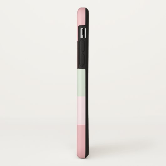 Modern roze kleurblok bloemenmonogram Case-Mate iPhone case (Achterkant/links)