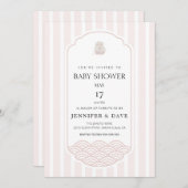 Modern roze Koreaans thema baby shower Kaart (Voorkant / Achterkant)