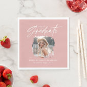 Modern roze, korrelig afstuderen met foto-elegant servet (Insitu)