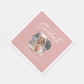 Modern roze, korrelig afstuderen met foto-elegant servet (Hoek)