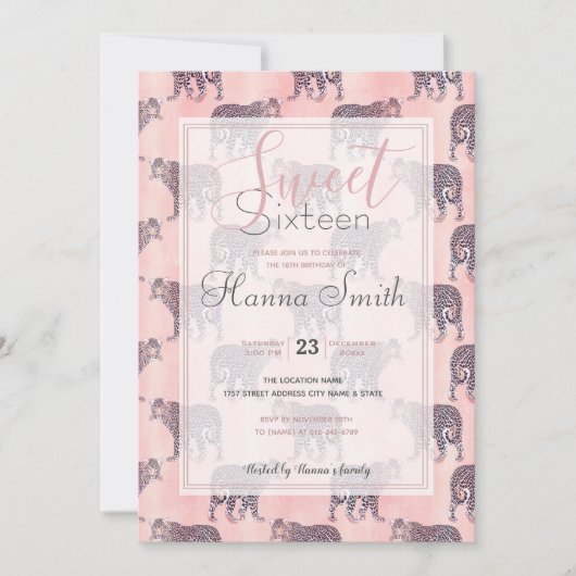 Modern roze leopard Animal Pattern (Voorkant)