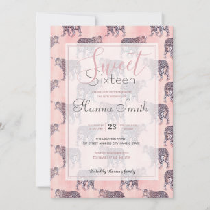 Modern roze leopard Animal Pattern