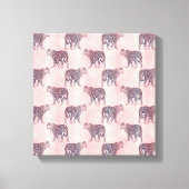Modern roze leopard Animal Pattern Canvas Afdruk (Voorkant)