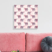 Modern roze leopard Animal Pattern Canvas Afdruk (Insitu (Woonkamer))