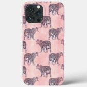 Modern roze leopard Animal Pattern Case-Mate iPhone Case (Achterkant)