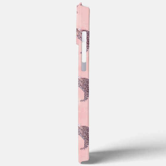 Modern roze leopard Animal Pattern Case-Mate iPhone Case (Achterkant / Links)