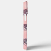 Modern roze leopard Animal Pattern Case-Mate iPhone Case (Achterkant / Rechts)