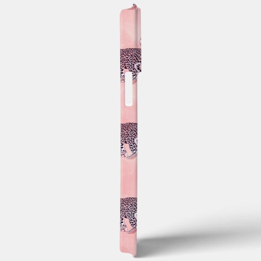 Modern roze leopard Animal Pattern Case-Mate iPhone Case (Achterkant / Rechts)