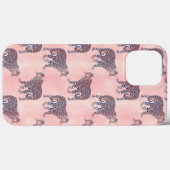 Modern roze leopard Animal Pattern Case-Mate iPhone Case (Achterkant (horizontaal))
