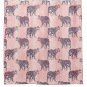 Modern roze leopard Animal Pattern Douchegordijn (Voorkant)