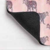 Modern roze leopard Animal Pattern Muismat (Hoek)