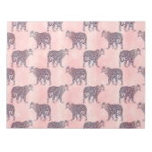 Modern roze leopard Animal Pattern Notitieblok (Voorkant)