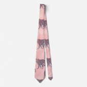 Modern roze leopard Animal Pattern Stropdas (Voorkant)