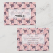 Modern roze leopard Animal Pattern Visitekaartje (Voorkant / Achterkant)