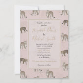 Modern Roze Leopard Oerwoud Dieren Kaart (Voorkant)
