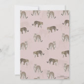 Modern Roze Leopard Oerwoud Dieren Kaart (Achterkant)