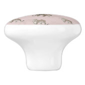 Modern Roze Leopard Oerwoud Dieren Keramische Knop (Zijkant)