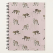 Modern Roze Leopard Oerwoud Dieren Planner (Voorkant)