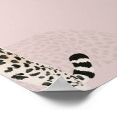 Modern Roze Leopard Oerwoud Dieren Poster (Hoek)