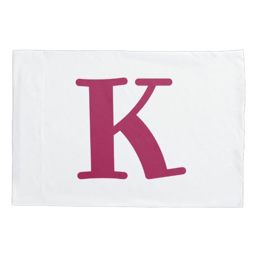 Modern roze Letter Monogram Kussensloop (Achterkant)