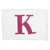 Modern roze Letter Monogram Kussensloop (Voorkant)