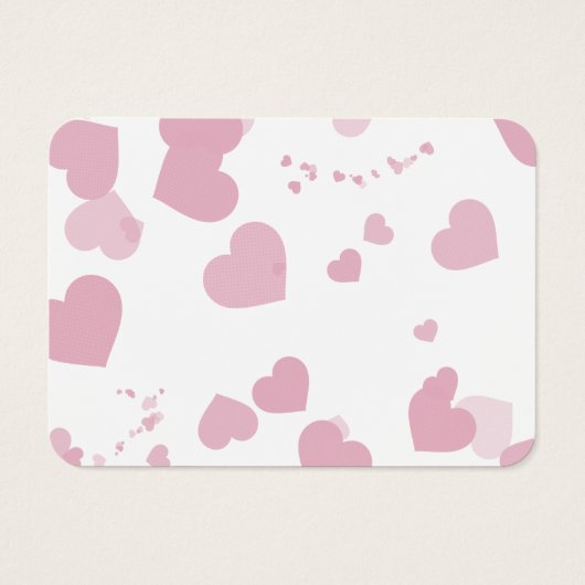 Modern Roze Liefde hart Trouwinformatie Kaart (Achterkant)