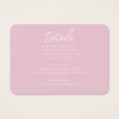 Modern Roze Liefde hart Trouwinformatie Kaart (Voorkant)