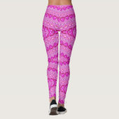 Modern Roze Lila Hart Abstract  Ballerina Leggings (Achterkant)