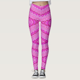 Modern Roze Lila Hart Abstract Ballerina Leggings