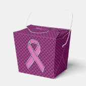 Modern roze lintontwerp bedankdoosjes (Voorkant Zijde)